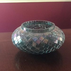 Handcrafted blue glass decor